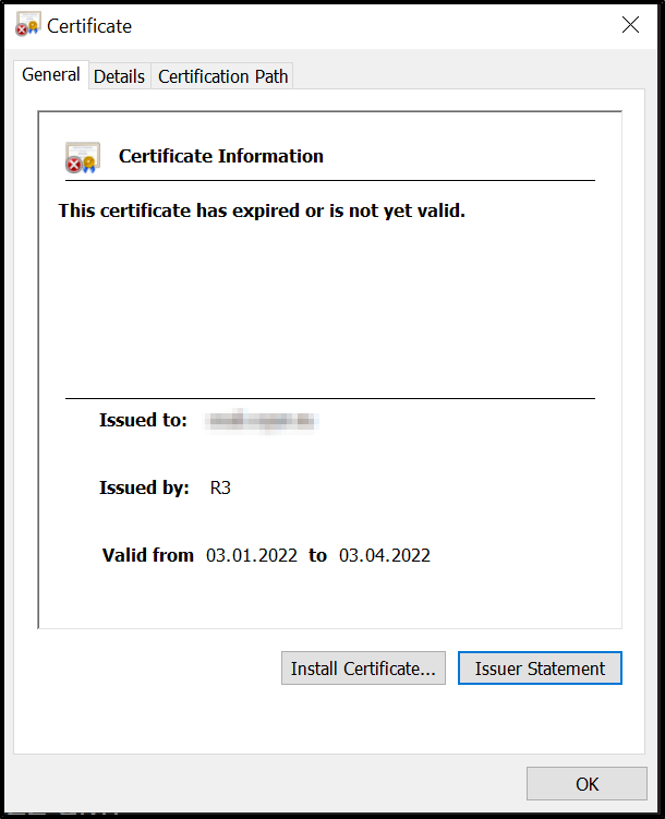 Version 2.3.2, Mails are not sent SSL is not renewed - General